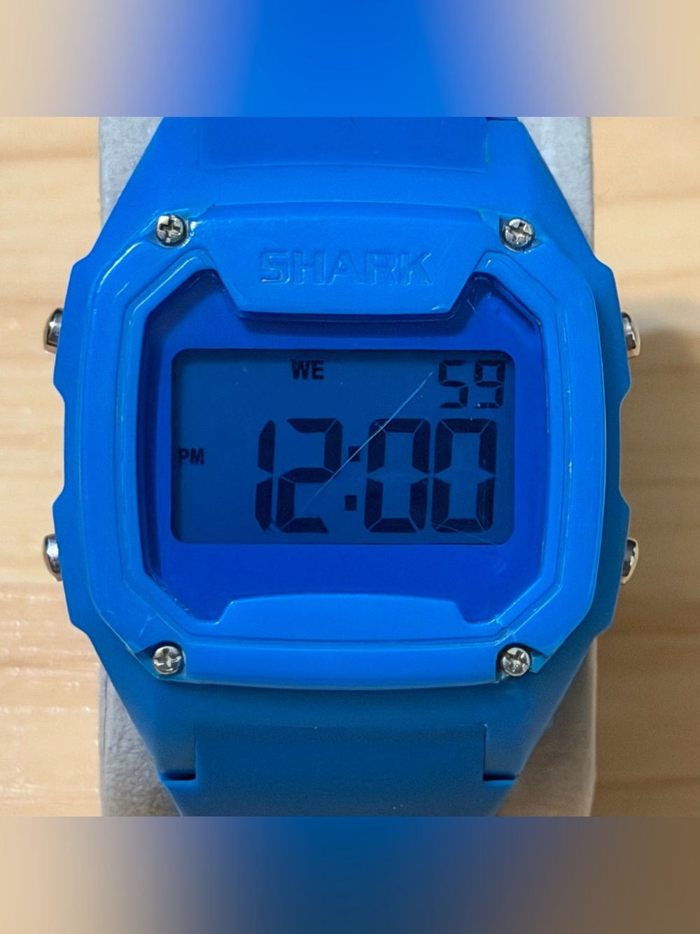 Freestyle Shark Killer Classic Blue Out XL Rubber Band Digital Surf Watch Men's